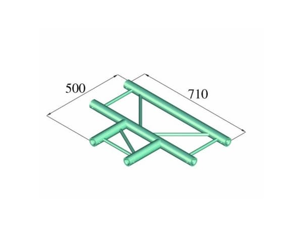 Alutruss BILOCK BQ2-PAT35H 2-punkts traverse T-stykke 90 °