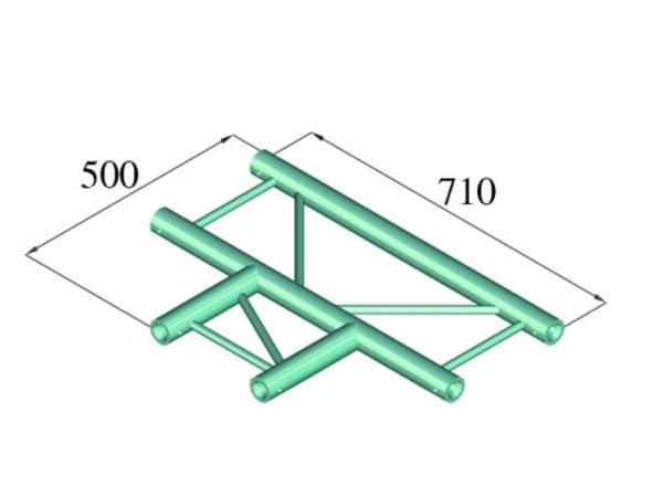 Alutruss BILOCK BQ2-PAT35H 2-punkts traverse T-stykke 90 °