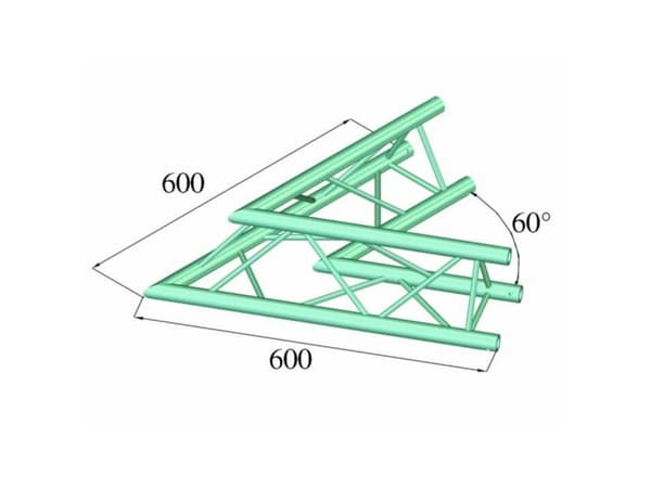 Alutruss DECOLOCK DQ3-PAC20 3-punkt traverse Hjørne 60 °