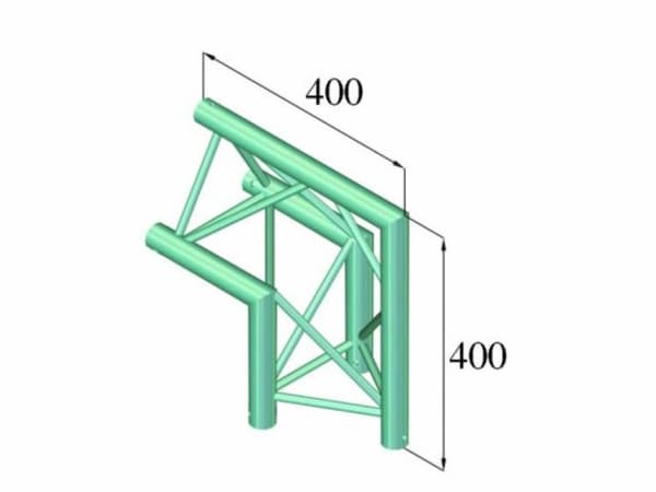 Alutruss DECOLOCK DQ3-PAC24 3-punkt traverse Hjørne 90 °