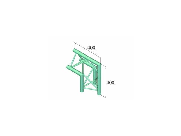 Alutruss DECOLOCK DQ3-PAC24 3-punktinen traverssi Hjørne 90 °