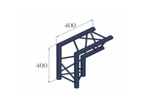 Alutruss DECOLOCK DQ3-PAC25 3-punkt traverse Hjørne 90 °