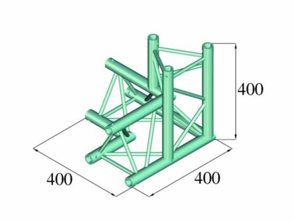 Alutruss DECOLOCK DQ3-PAL34 3-punkt traverse 3-vejs-hjørne 90 °