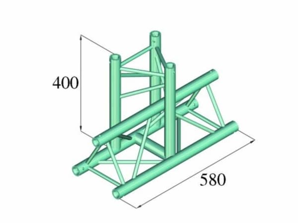 Alutruss DECOLOCK DQ3-PAT35 3-punkt traverse T-stykke 90 °