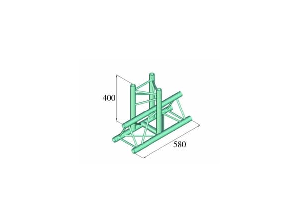Alutruss DECOLOCK DQ3-PAT35 3-punkt traverse T-stykke 90 °