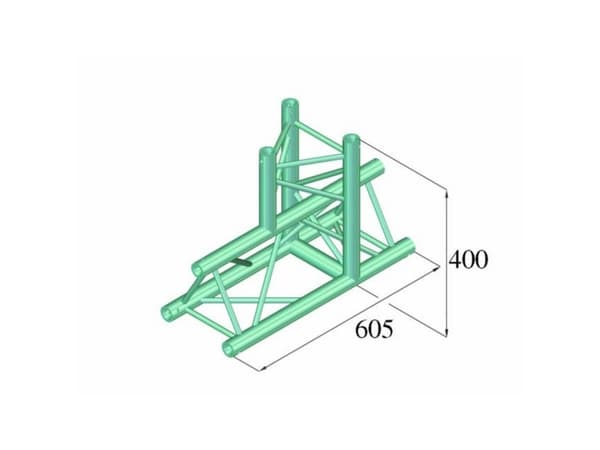 Alutruss DECOLOCK DQ3-PAT37 3-punkt traverse T-stykke 90 °