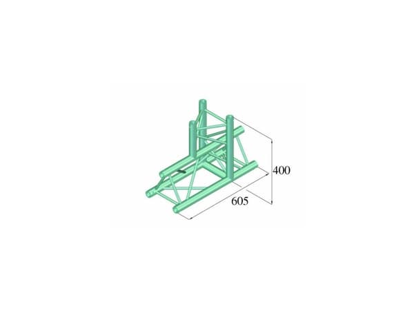Alutruss DECOLOCK DQ3-PAT37 3-punkt traverse T-stykke 90 °