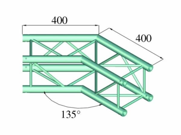 Alutruss DECOLOCK DQ4-PAC23 4-punkts traverse Hjørne 135 °