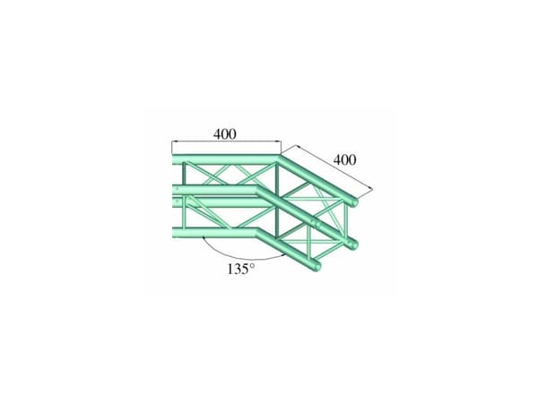 Alutruss DECOLOCK DQ4-PAC23 4-punkts traverse Hjørne 135 °
