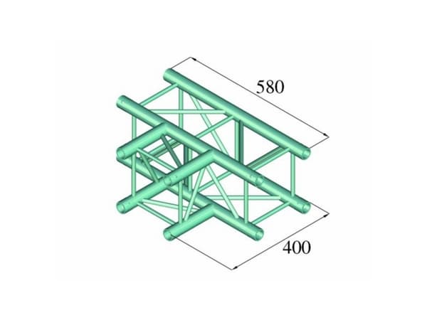 Alutruss DECOLOCK DQ4-PAT35 4-punkts traverse T-stykke 90 °