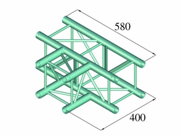 Alutruss DECOLOCK DQ4-PAT35 4-punkts traverse T-stykke 90 °