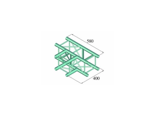 Alutruss DECOLOCK DQ4-PAT35 4-punkts traverse T-stykke 90 °
