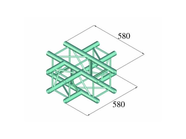 Alutruss DECOLOCK DQ4-PAC41 4-punkts traverse Krydsstykke 90 °
