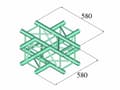 Miniatyrbilde 2 av 3: Alutruss DECOLOCK DQ4-PAC41 4-punkts traverse Krydsstykke 90 °