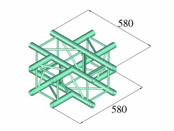 Alutruss DECOLOCK DQ4-PAC41 4-punkts traverse Krydsstykke 90 °