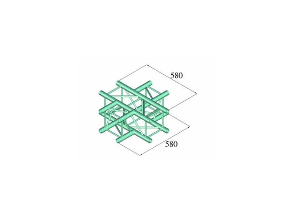 Alutruss DECOLOCK DQ4-PAC41 4-punkts traverse Krydsstykke 90 °