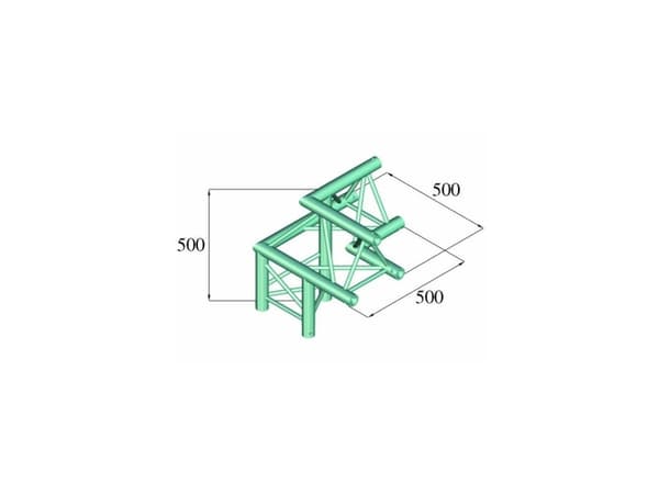 Alutruss TRILOCK 6082AL-32 3-punkt traverse 3-vejs-hjørne 90 °