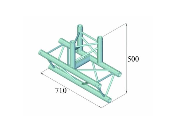 Alutruss TRILOCK 6082AT-38 3-punkt traverse T-stykke 90 °