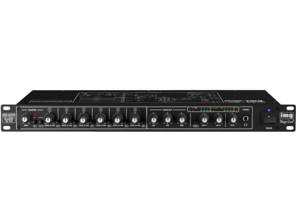 IMG Stage Line MMX-602/SW, 6 kanaler, Rack-montering, Sort