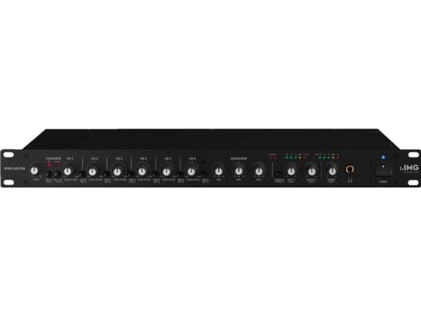 IMG Stage Line MMX-602/SW, 6 kanaler, Rack-montering, Sort