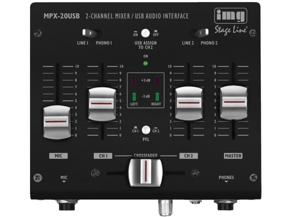 IMG Stage Line MPX-20USB, 3 kanaler, Svart