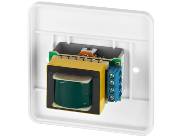 Monacor ATT-224/WS, Rotasjonsvolumkontroll, Vegg-montert, Hvit, 20 - 18000 Hz, 24 W, 85 mm