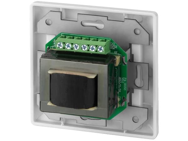 Monacor ATT-512PEU, Rotasjonsvolumkontroll, Vegg-montert, Hvit, 50 - 18000 Hz, 12 W, 80 mm