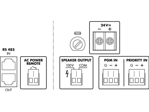 Monacor PA-1250D ELA-forstærkere 250 W