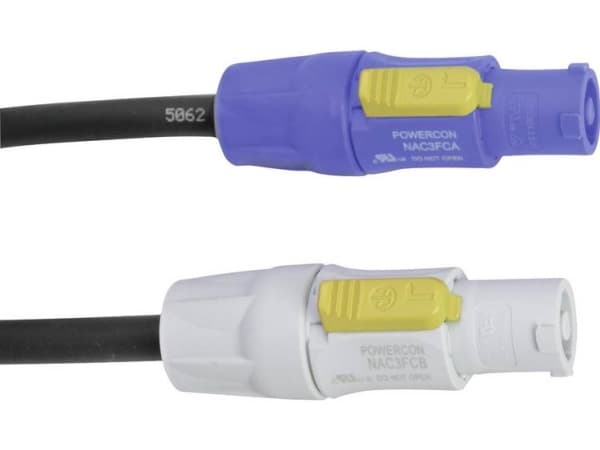 PSSO 30235040 Strøm Forbindelsesledning [1x PowerCon-stik - 1x PowerCon-stik] 5.00 m Sort