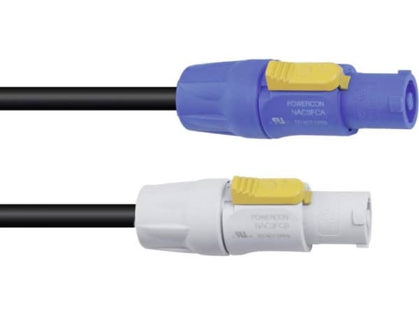 PSSO 30235070 Strøm Forbindelsesledning [1x PowerCon-stik - 1x PowerCon-stik] 5.00 m Sort
