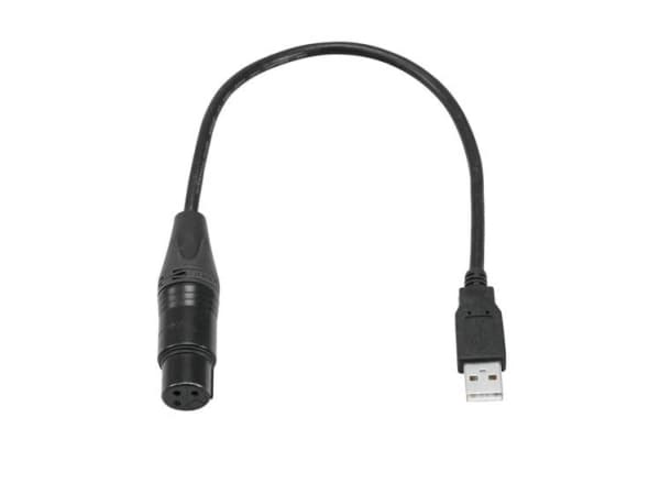 Eurolite 51860118, XLR, Naaras, USB, Uros, 0,4 m, Musta