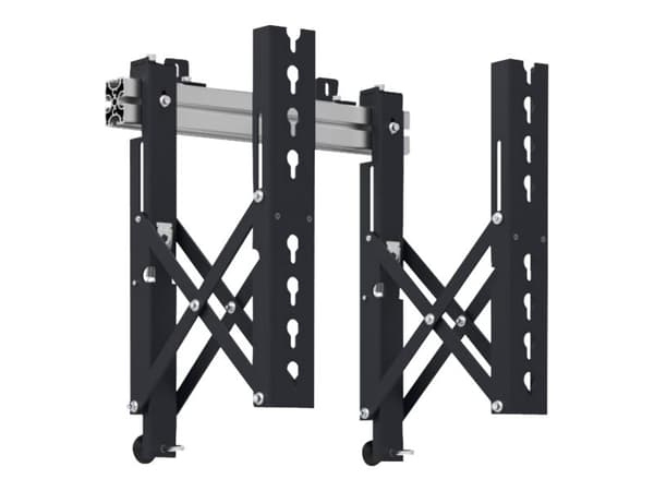 Neovo VWM-02 - Monteringskomponent (2 monteringsarmer) - for videovegg - stål - svart - skjermstørrelse: 42"-65" - monteringsgrensesnitt: inntil 400 Sort, Sølv