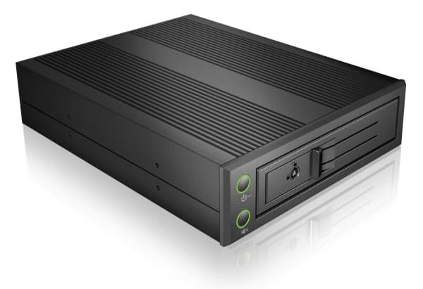 ICY BOX IB-176SSK-B, Wechselrahmen, 1x 3,5 SATA I-III oder SAS II HDD zu 1x SATA Host 5,25 harddisk-monteringsramme
