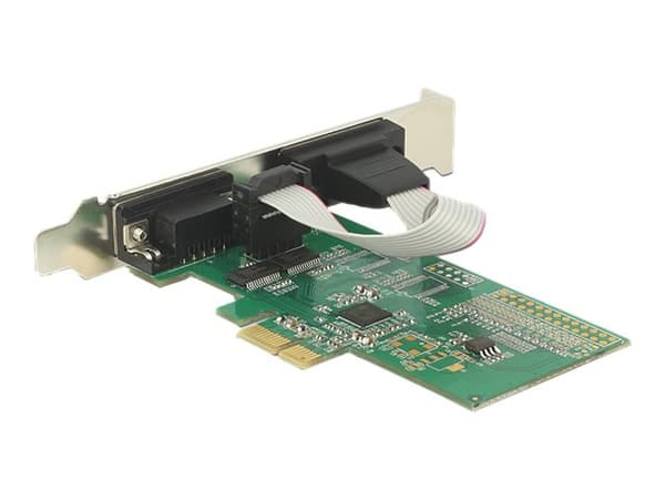 Delock PCI Express Card > 2 x Serial RS-232 - Seriell adapter - PCIe 2.0 låg profil - RS-232 x 2