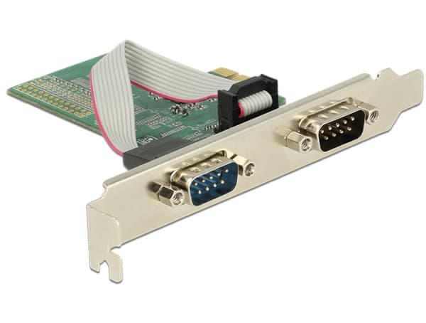 Delock PCI Express Card > 2 x Serial RS-232 - Seriell adapter - PCIe 2.0 låg profil - RS-232 x 2