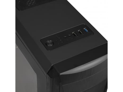 iBOX ORCUS X14 - Tower - ATX - genomskinlig sidopanel - ingen strömförsörjning - svart - USB/ljud