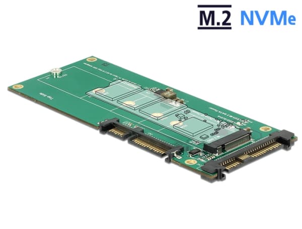 DeLOCK - Liitäntäsovitin - M.2 (M.2) - M.2-kortti - SATA 6Gb/s, U.2 (62864)