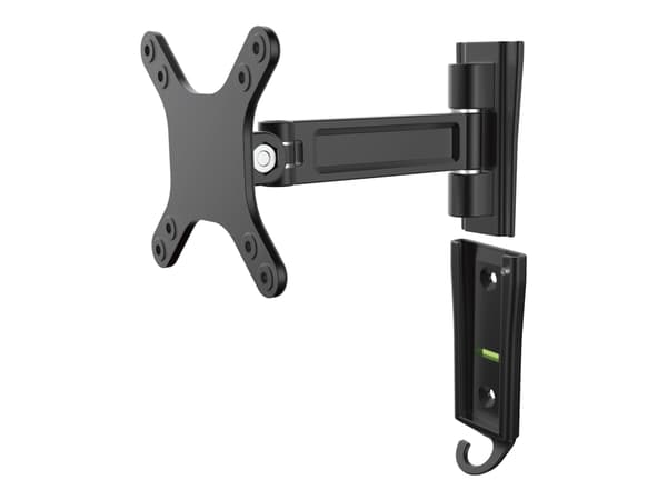 StarTech.com Monitor Wall Mount - Single Swivel - tukee näyttöjä 13" - 34" - VESA Monitor Wall Mount Bracket - Musta (ARMWALLS) - Säädettävä varsi (k