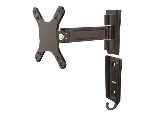 StarTech.com Monitor Wall Mount - Single Swivel - Supports Monitors 13" to 34" - VESA Monitor Wall Mount Bracket - Black (ARMWALLS) - Justerbar arm ( Svart