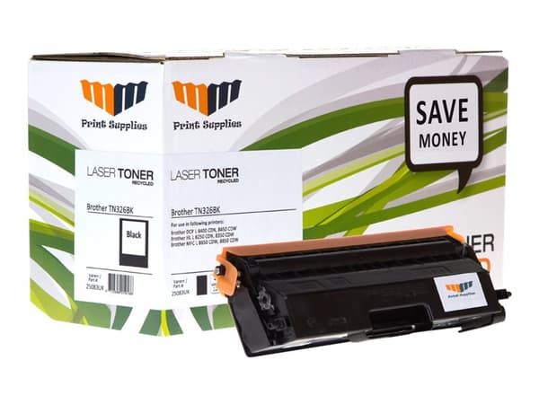 MM Print Supplies 25083UK - Svart - kompatibel - boks - gjenfabrikert - tonerpatron (alternativ for: Brother TN326BK) - for Brother DCP-L8400, DCP-L8