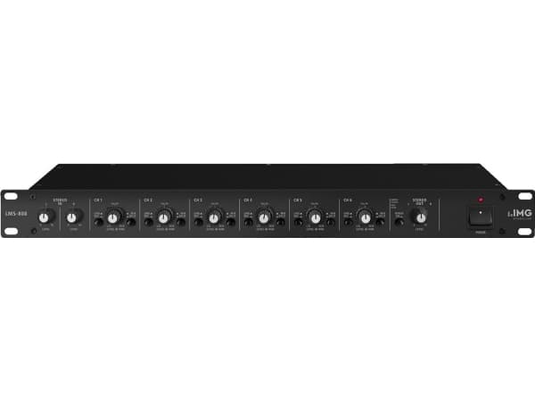 IMG Stage Line LMS-808, 8 kanaler, Rack-montering, Sort