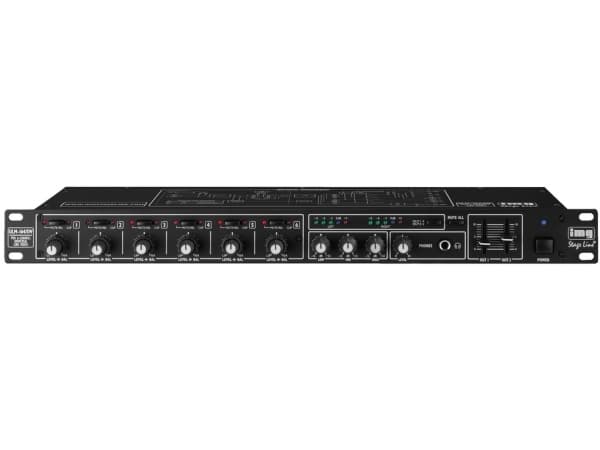 IMG Stage Line ULM-164/SW, 6 kanaler, Rackmontering, Svart