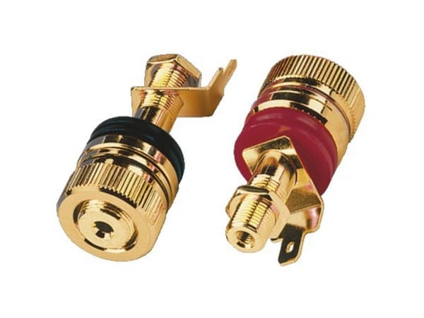 Monacor BP-520G, speaker terminals, Kulta, Kulta
