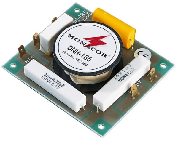 Monacor DNH-185, Komponent-crossover, 1-way systems, 250 W, 8 O, 5500 Hz, Flerfarget