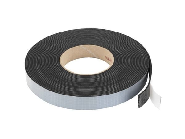 Monacor MDM-35, dammtejp, svart, 10 m, inomhus, gummi