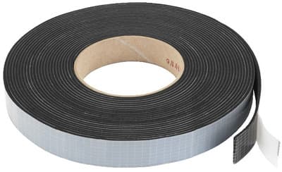 Monacor MDM-35, Monterings tape, Svart, 10 m, Innendørs, Gummi