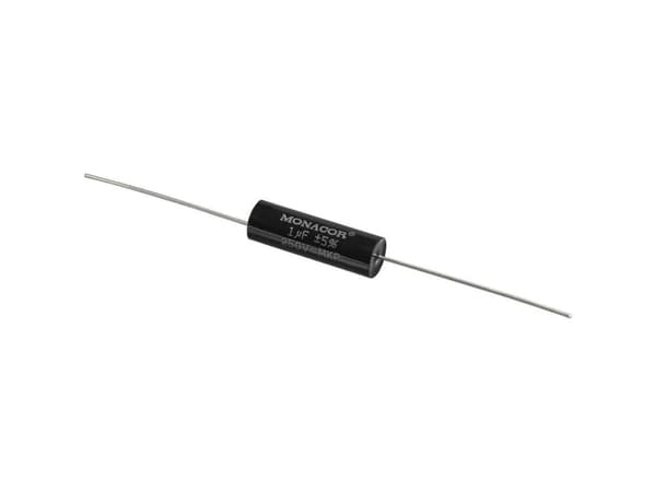 Monacor MKPA-10, Film, Sylindriske, Sort, 1000 nF, 250 V, 31 mm