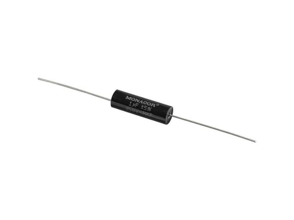 Monacor MKPA-10, Film, Sylindriske, Sort, 1000 nF, 250 V, 31 mm