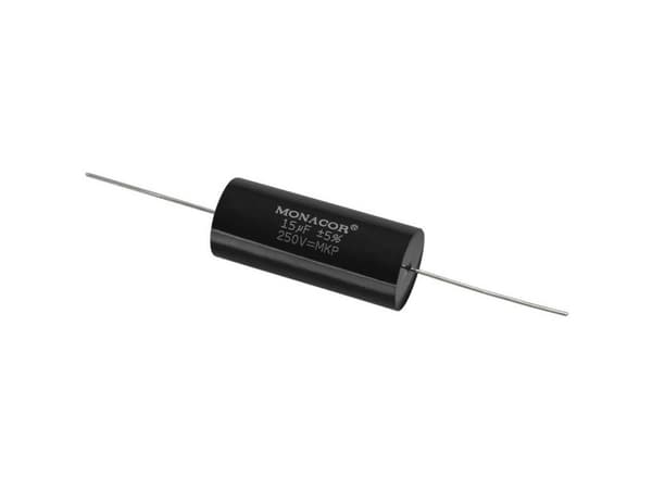 Monacor MKPA-150, Film, Cylindrisk, Sort, 15000 nF, 250 V, 56 mm
