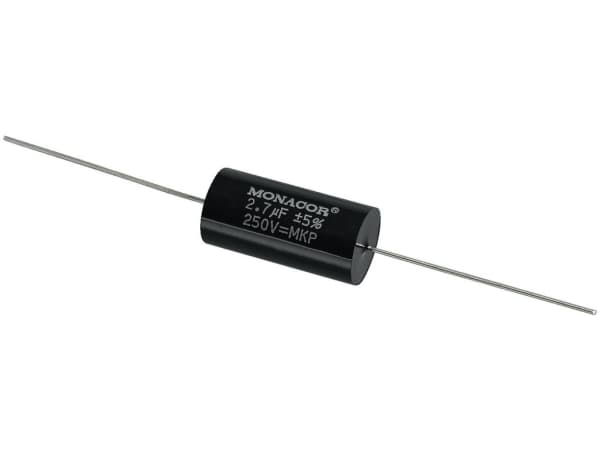 Monacor MKPA-27, Film, Sylindriske, Sort, 2700 nF, 250 V, 31 mm